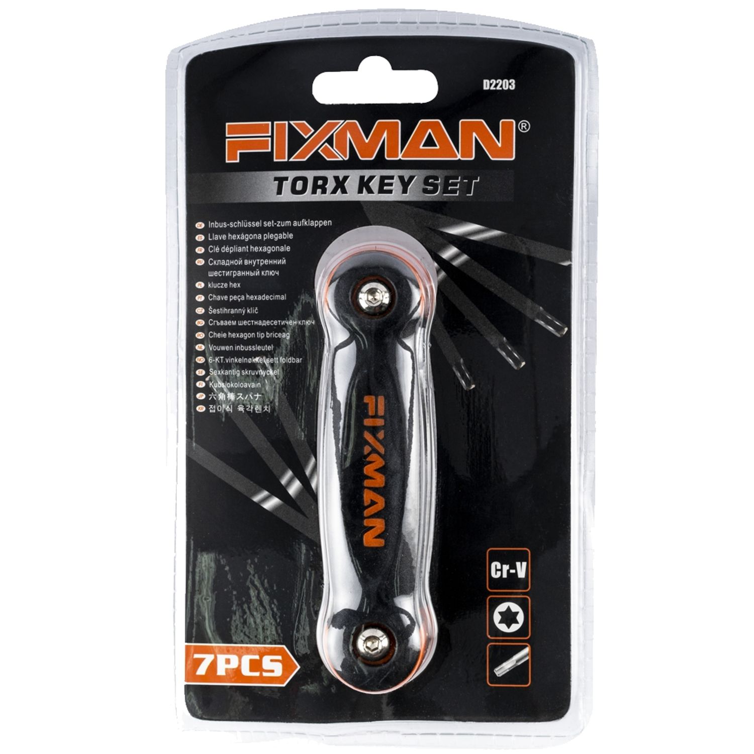 FIXMAN Fold Torx Key Set T10-40mm